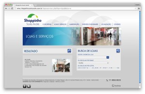 página site Shoppinho Santo André